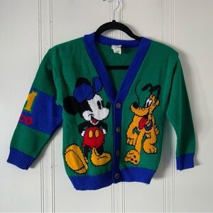 Disney Vibrant Green Sweater with Blue Trim
